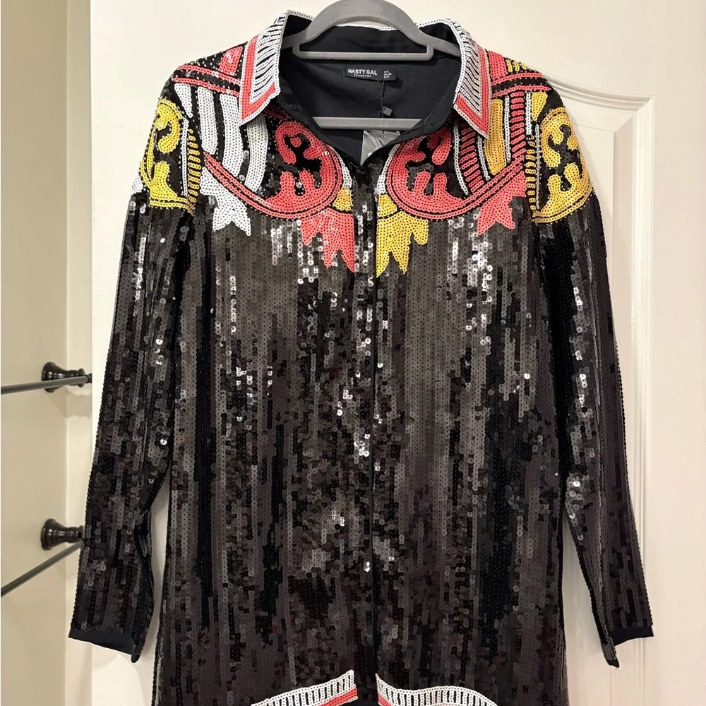 Multicolor Sequin Jacket - Picture 1 of 3